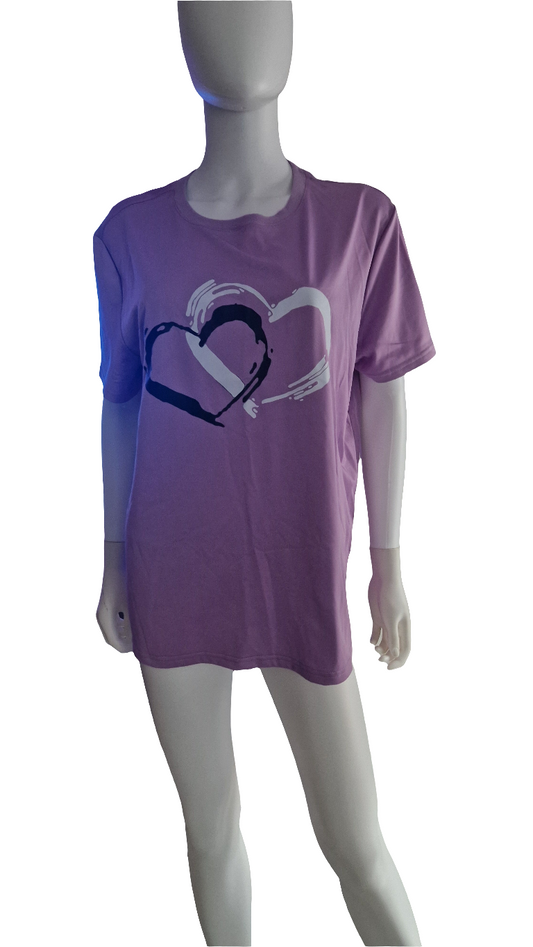 Heart print tee