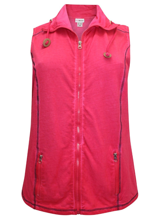 Pink gilet jacket